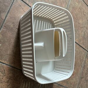 White Multi-Compartment Plastic Storage Caddy